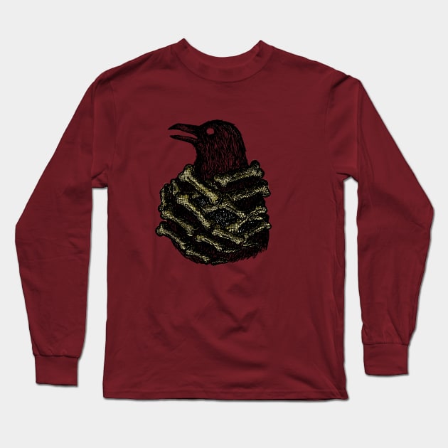 Crow/raven and bone Long Sleeve T-Shirt by Shankara